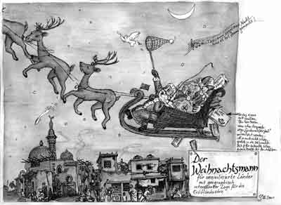 Weihnachtsmann &uuml;ber Afghanistan